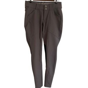 Kerrits Knee Patch Riding Breeches Women's Medium Gray Stretch Equestrian Pants